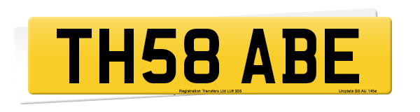 Registration number TH58 ABE